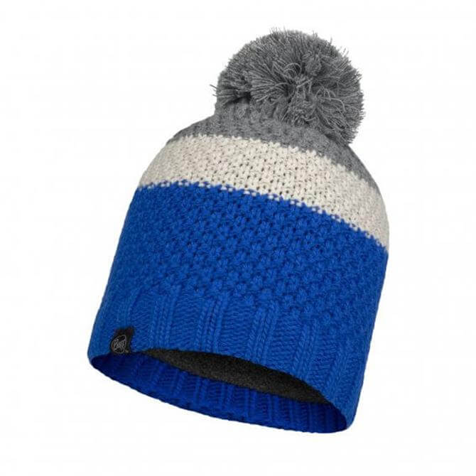Buff Noel Knitted & Fleece Lined Polar Hat Blue